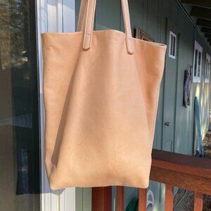BAGGU Peach Leather Tote - limited edition